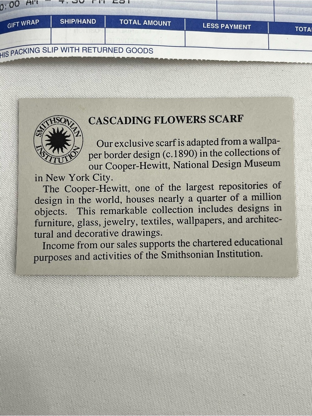 Vintage 90s Smithsonian Silk Scarf - Cascading Flowers - Picture 12 of 16